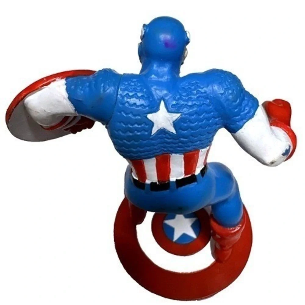 4 inches 1991 Marvel Captain America Action Figure Toy Statue‎ With Shield